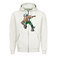 Oatmeal Heather montana technological university orediggers vectorized Zipper Hoodie - linhVisuals