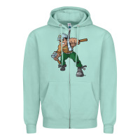 Seafoam montana technological university orediggers vectorized Zipper Hoodie - linhVisuals