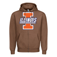 Chestnut illinois fighting illini Zipper Hoodie - linhVisuals