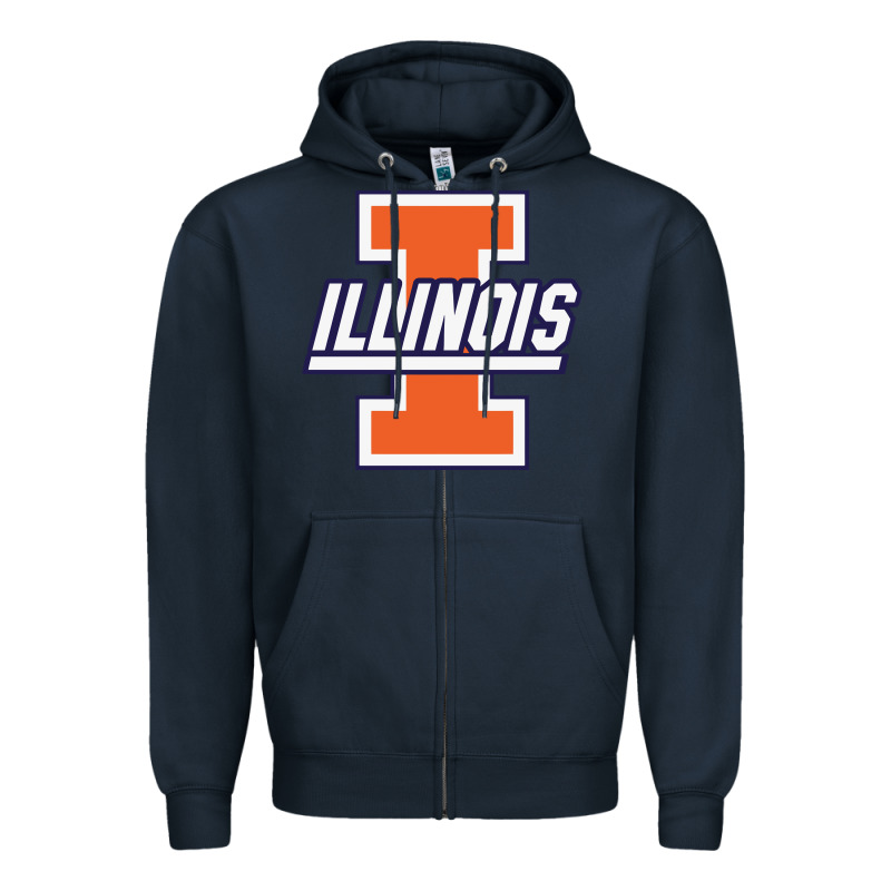 Illinois Fighting Illini Zipper Hoodie by linhVisuals | Teevron