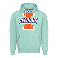 Seafoam illinois fighting illini Zipper Hoodie - linhVisuals