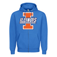 True Royal illinois fighting illini Zipper Hoodie - linhVisuals