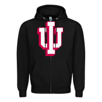 Black indiana hoosiers Zipper Hoodie - linhVisuals
