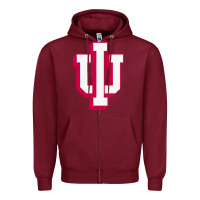 Burgundy indiana hoosiers Zipper Hoodie - linhVisuals