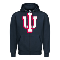 Navy indiana hoosiers Zipper Hoodie - linhVisuals