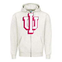 Oatmeal Heather indiana hoosiers Zipper Hoodie - linhVisuals