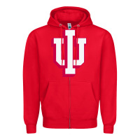 Red indiana hoosiers Zipper Hoodie - linhVisuals