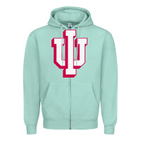 Seafoam indiana hoosiers Zipper Hoodie - linhVisuals