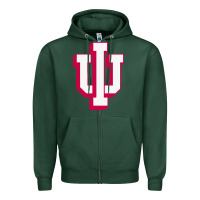 Sports Green indiana hoosiers Zipper Hoodie - linhVisuals
