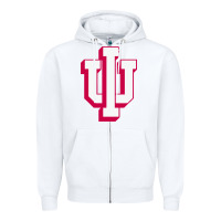 White indiana hoosiers Zipper Hoodie - linhVisuals