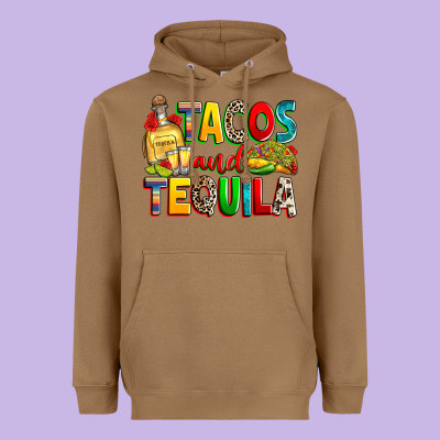 Tacos And Tequila Heavyweight Hoodie Designed By Ranaportraitstore