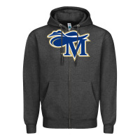 Charcoal Heather montreat college cavaliers vectorized Zipper Hoodie - linhVisuals