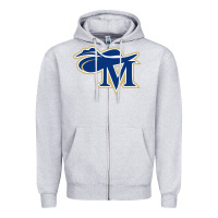 Heather Grey montreat college cavaliers vectorized Zipper Hoodie - linhVisuals