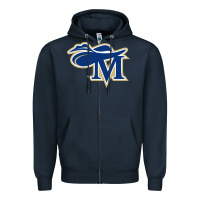 Navy montreat college cavaliers vectorized Zipper Hoodie - linhVisuals