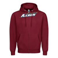 Burgundy akron university Zipper Hoodie - linhVisuals