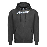 Charcoal Heather akron university Zipper Hoodie - linhVisuals
