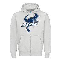 Dove Grey university of akron Zipper Hoodie - linhVisuals