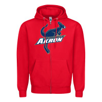 Red university of akron Zipper Hoodie - linhVisuals