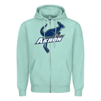 Seafoam university of akron Zipper Hoodie - linhVisuals
