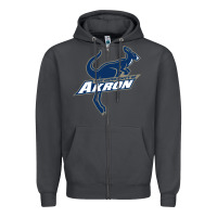 Smoke university of akron Zipper Hoodie - linhVisuals