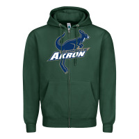 Sports Green university of akron Zipper Hoodie - linhVisuals