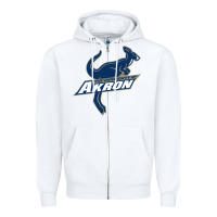 White university of akron Zipper Hoodie - linhVisuals