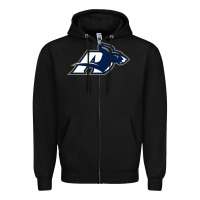 Black akron university zips Zipper Hoodie - linhVisuals