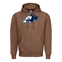 Chestnut akron university zips Zipper Hoodie - linhVisuals