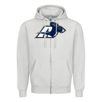 Dove Grey akron university zips Zipper Hoodie - linhVisuals