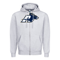 Heather Grey akron university zips Zipper Hoodie - linhVisuals