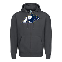 Smoke akron university zips Zipper Hoodie - linhVisuals