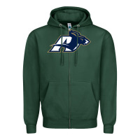 Sports Green akron university zips Zipper Hoodie - linhVisuals