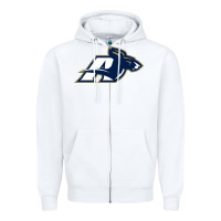 White akron university zips Zipper Hoodie - linhVisuals