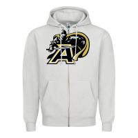 Dove Grey army black knights Zipper Hoodie - linhVisuals