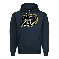 Navy army black knights Zipper Hoodie - linhVisuals