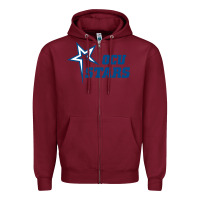 Burgundy oklahoma city university stars1 vectorized Zipper Hoodie - linhVisuals