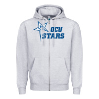 Heather Grey oklahoma city university stars1 vectorized Zipper Hoodie - linhVisuals
