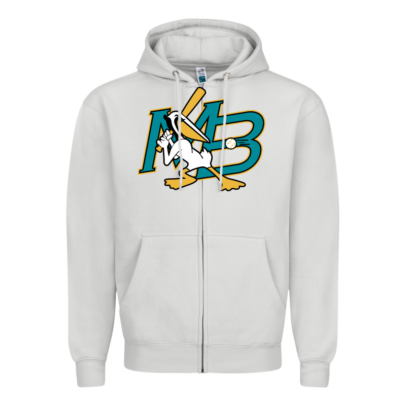 The Myrtle Beach Pelicans Baseball Zipper Hoodie by linhVisuals | Teevron