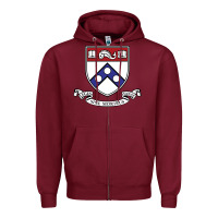 Burgundy the pennsylvania quakers Zipper Hoodie - linhVisuals