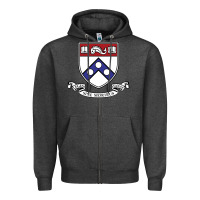 Charcoal Heather the pennsylvania quakers Zipper Hoodie - linhVisuals