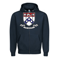 Navy the pennsylvania quakers Zipper Hoodie - linhVisuals