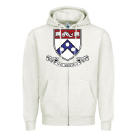 Oatmeal Heather the pennsylvania quakers Zipper Hoodie - linhVisuals