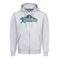 Heather Grey the tacoma rainiers Baseball Zipper Hoodie - linhVisuals