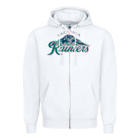 White the tacoma rainiers Baseball Zipper Hoodie - linhVisuals