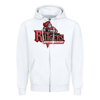 White the rutgers scarlet knights Zipper Hoodie - linhVisuals