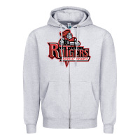 Heather Grey the rutgers scarlet knights Zipper Hoodie - linhVisuals