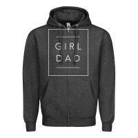 Charcoal Heather father of girls tee, proud new girl dad t shirt Zipper Hoodie - linhVisuals