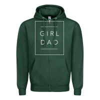 Sports Green father of girls tee, proud new girl dad t shirt Zipper Hoodie - linhVisuals