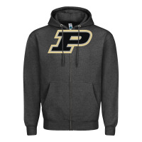 Charcoal Heather purdue boilermakers Zipper Hoodie - linhVisuals