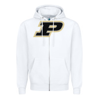White purdue boilermakers Zipper Hoodie - linhVisuals
